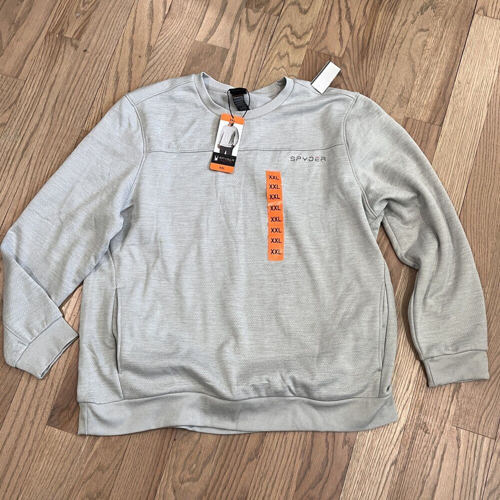 Spyder Active Men's Crewneck Sweatshirt XXL Gray NWT New with Tags